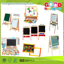 2015Cheap and High quality Wooden Magentic Toys Aids Chevalet &amp; Conseil, Hotsale Wooden Drawing Board, Educational Kids Tableau de peinture